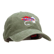 Daddy Fishing Tackle Embroidered Washed Cotton Cap