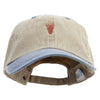 Bear's Footprint Embroidered Pigment Dyed Wash Cap - Khaki-Navy OSFM