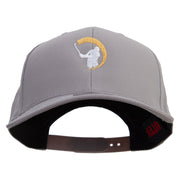 Swing Golf Ball Icon Embroidered Solid Cotton Twill Pro Style Cap - Grey OSFM