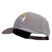 Swing Golf Ball Icon Embroidered Solid Cotton Twill Pro Style Cap - Grey OSFM