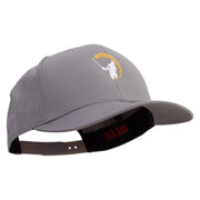 Swing Golf Ball Icon Embroidered Solid Cotton Twill Pro Style Cap - Grey OSFM