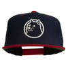 Dog Face Embroidered Flat Bill Snapback Cap