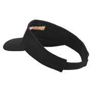 Leopard Gecko Embroidered Pro Style Cotton Twill Washed Visor - Black OSFM