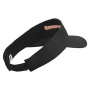 Leopard Gecko Embroidered Pro Style Cotton Twill Washed Visor - Black OSFM