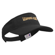 Leopard Gecko Embroidered Pro Style Cotton Twill Washed Visor - Black OSFM