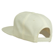 Big Diamond Outline Embroidered Flat Bill White Cap