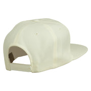 Big Diamond Outline Embroidered Flat Bill White Cap