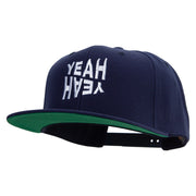 Yeah Yeah Logo Embroidered Wool Blend Prostyle Snapback - Navy OSFM