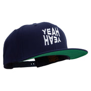 Yeah Yeah Logo Embroidered Wool Blend Prostyle Snapback - Navy OSFM