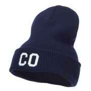 CO Colorado State Embroidered Cuff Beanie