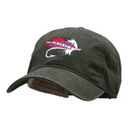 Daddy Fishing Tackle Embroidered Washed Cotton Cap