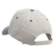 Bear's Footprint Embroidered Pigment Dyed Wash Cap - Beige-Black OSFM