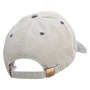 Bear's Footprint Embroidered Pigment Dyed Wash Cap - Beige-Black OSFM