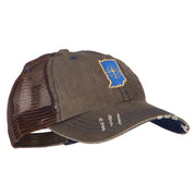 Indiana State Flag Map Embroidered Low Profile Cotton Mesh Cap