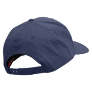 Swing Golf Ball Icon Embroidered Solid Cotton Twill Pro Style Cap - Navy OSFM