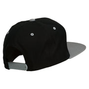 Dog Face Embroidered Flat Bill Snapback Cap