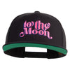 To The Moon Embroidered Wool Blend Prostyle Snapback - Black OSFM