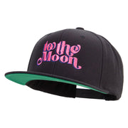 To The Moon Embroidered Wool Blend Prostyle Snapback - Black OSFM