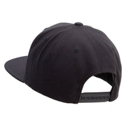 To The Moon Embroidered Wool Blend Prostyle Snapback - Black OSFM