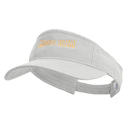 Leopard Gecko Embroidered Pro Style Cotton Twill Washed Visor - White OSFM