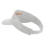 Leopard Gecko Embroidered Pro Style Cotton Twill Washed Visor - White OSFM