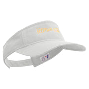 Leopard Gecko Embroidered Pro Style Cotton Twill Washed Visor - White OSFM