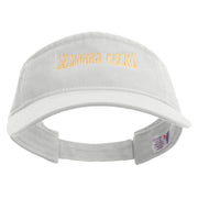 Leopard Gecko Embroidered Pro Style Cotton Twill Washed Visor - White OSFM