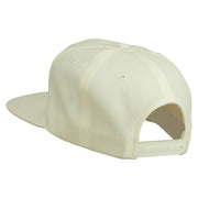 Big Diamond Outline Embroidered Flat Bill White Cap