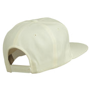 Big Diamond Outline Embroidered Flat Bill White Cap