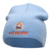 Desert Flame Logo Embroidered Short Knitted Beanie