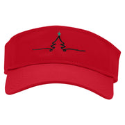 Christmas Tree Star Embroidered Cotton Twill Sun Visor