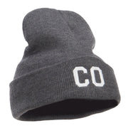 CO Colorado State Embroidered Cuff Beanie