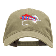 Daddy Fishing Tackle Embroidered Washed Cotton Cap