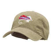 Daddy Fishing Tackle Embroidered Washed Cotton Cap