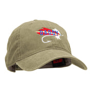 Daddy Fishing Tackle Embroidered Washed Cotton Cap