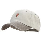 Bear's Footprint Embroidered Pigment Dyed Wash Cap - Beige-Brown OSFM