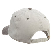 Bear's Footprint Embroidered Pigment Dyed Wash Cap - Beige-Brown OSFM