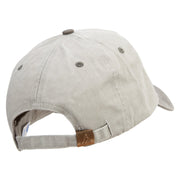 Bear's Footprint Embroidered Pigment Dyed Wash Cap - Beige-Brown OSFM