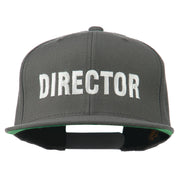 Director Embroidered Flat Bill Cap