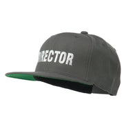 Director Embroidered Flat Bill Cap