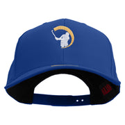 Swing Golf Ball Icon Embroidered Solid Cotton Twill Pro Style Cap - Royal OSFM