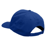 Swing Golf Ball Icon Embroidered Solid Cotton Twill Pro Style Cap - Royal OSFM