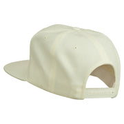 Big Diamond Outline Embroidered Flat Bill White Cap