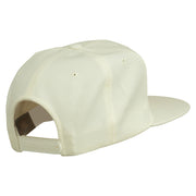 Big Diamond Outline Embroidered Flat Bill White Cap