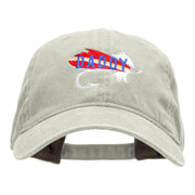 Daddy Fishing Tackle Embroidered Washed Cotton Cap