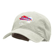 Daddy Fishing Tackle Embroidered Washed Cotton Cap