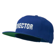 Director Embroidered Flat Bill Cap