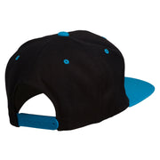 Dog Face Embroidered Flat Bill Snapback Cap