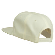 Big Diamond Outline Embroidered Flat Bill White Cap