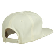 Big Diamond Outline Embroidered Flat Bill White Cap